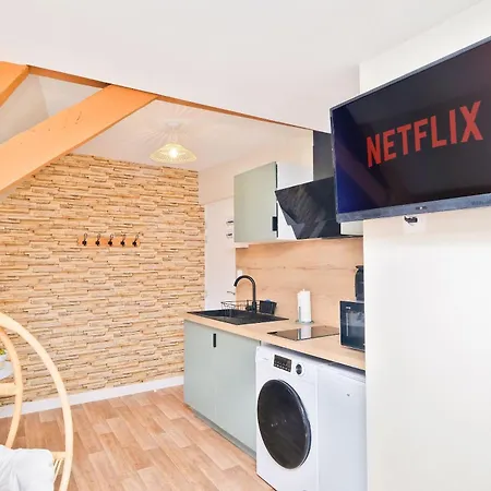 Nouveau Boheme - Netflix & Clim - Centre Transports - Ideal Pro Ou Couple - Cosy & Confort - Neuf & Speciale サントメール